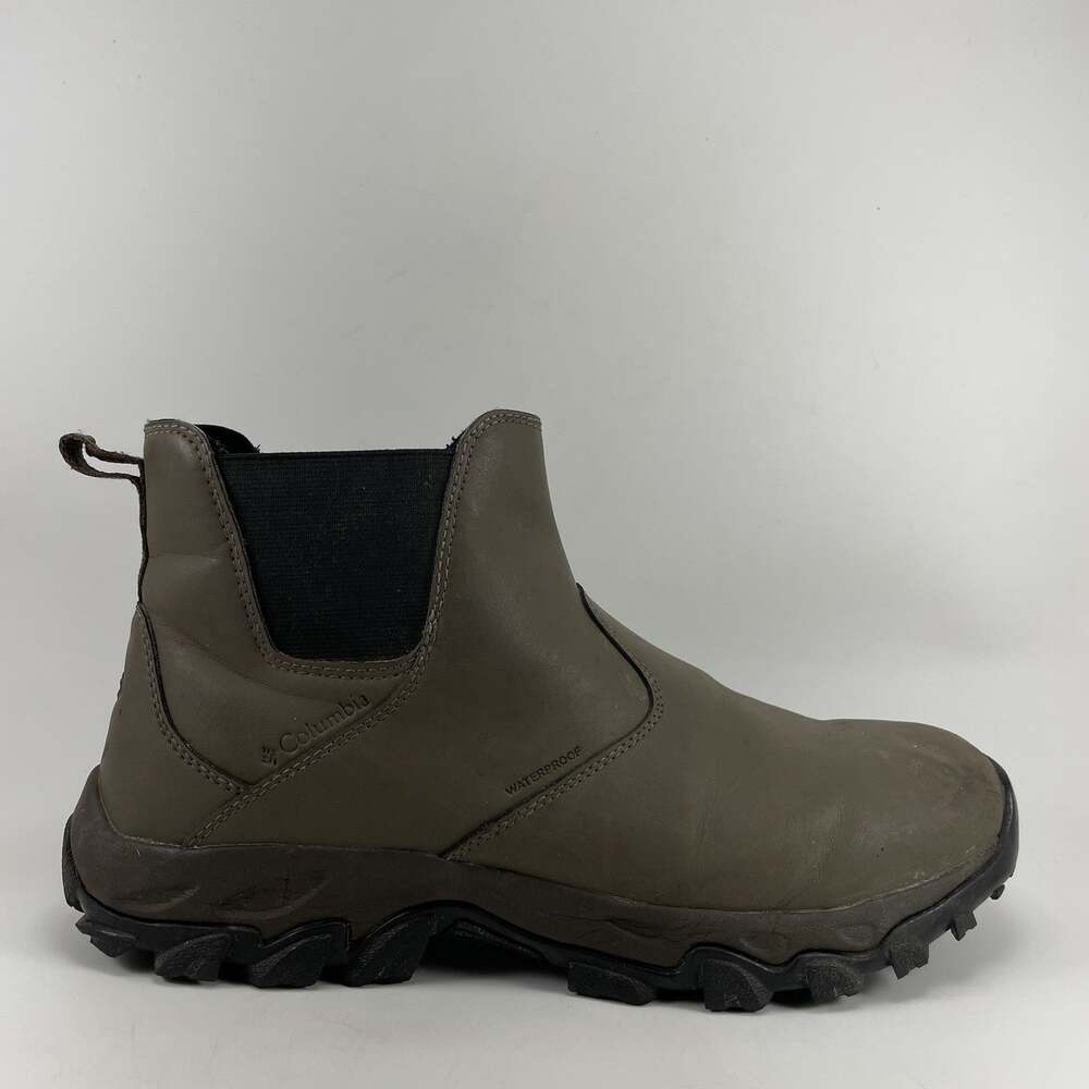 Columbia Firecamp Chelsea Waterproof Boots Mens Size 10 Mud Brown Pull On Winter
